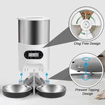 Charger l'image dans la galerie, Cat Timing Feeder Smart APP Cat Feeder With Double Meal Pet Dog Food Automatic Dispenser Suitable Small Cats Dogs Remote Feeding
